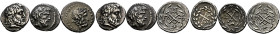 Achaia. Achäische Liga. 
Lot (3 Stücke): Hemidrachmen der Achäiischen Liga 1. Jh. v.Chr. Belorbeerter Zeuskopf nach rechts / Bundesmonogramm. Minimal...