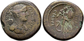 Imperatorische Prägungen. Julius Caesar + 44 v. Chr. 
Dupondius 46-45 v. Chr. -Rom- CAESAR DIC TER. Drapierte Büste der Victoria nach rechts / C CLOV...