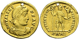 Kaiserzeit. Valens 364-378. 
Solidus 364/367 -Nicomedia-. D N VALENS P F AVG. Drapierte Panzerbüste mit Perldiadem nach rechts / RESTITVTOR REIPVBLIC...