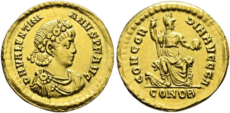 Kaiserzeit. Valentinianus II. 375-392. 
Solidus 383/388 -Constantinopolis-. D N...