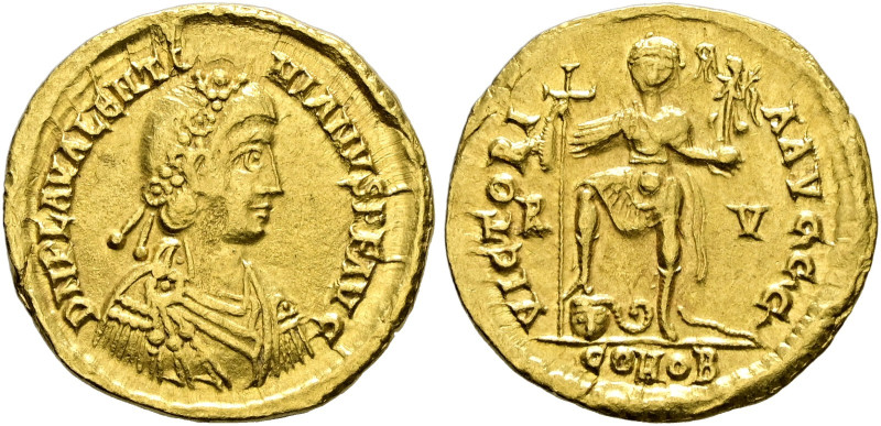 Kaiserzeit. Valentinianus III. 425-455. 
Solidus 426/430 -Ravenna-. D N PLA VAL...