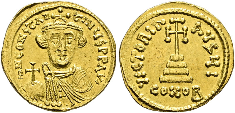 Constans II. 641-668. 
Solidus 642-646/47 -Constantinopolis-. 11. Offizin. Drap...
