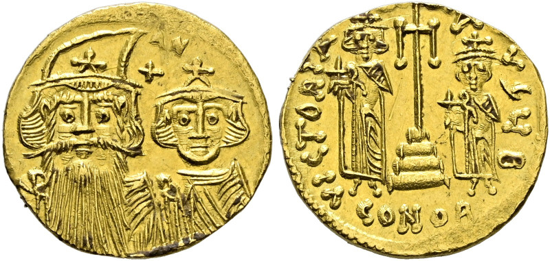 Constans II. mit Constantinus IV. 654-668. 
Solidus 662/667 -Constantinopolis-....
