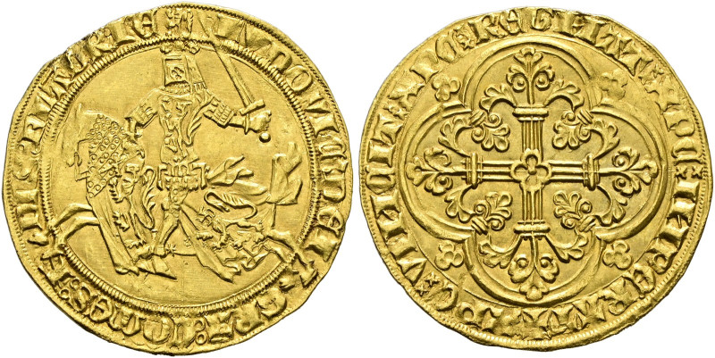 Belgien-Flandern. Ludwig II. de Male 1346-1384. 
Cavalier d'or (Franc á Cheval)...