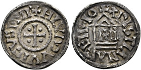 Frankreich-Karolinger. Ludwig der Fromme 814-840. 
Denar -unbestimmte Münzstätte-. +HLVDOVVICVS IMP. Kreuz mit je einer Kugel in den Winkeln / XPISTI...