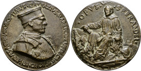 Italien. . 
Bronzenes Medaillon o.J. von Sperandio von Mantua (1425/28-nach 1504), auf Galeazzo Marescotti di Calvi (ca. 1406/07-1502/03), Senator zu...