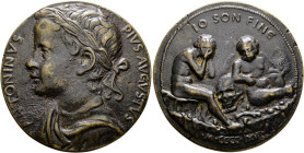 Italien. . 
Bronzenes Medaillon o.J. (1466) wohl von Giovanni Boldu (unsigniert), auf den römischen Kaiser Caracalla (regierte 211-217). Dessen belor...