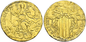 Italien-Kirchenstaat (Vatikan). Benedikt XIV. (Prospero Lambertini) 1740-1758. 
Zecchino 1744 -Rom-. Berman 2729, Munt. 10, Fr. 231. 3,21 g
Fassungs...