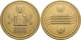 Polen. Zweite Polnische Republik 1918-1939. 
Bronzene Prämienmedaille 1936 des polnischen Aeroclubs in Bezug auf die internationalen Aeroclub-Flüge v...