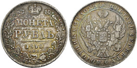 Russland. Nikolaus I. 1825-1855. 
Rubel 1840 -St. Petersburg-. Bitkin 190, Uzdenikov 1591, Dav. 283.
feine Patina, kleine Kratzer, sehr schön-vorzüg...