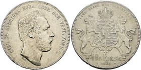 Schweden. Karl XV. 1859-1872. 
4 Riksdaler 1871 -Stockholm-. Ahlstr. 24, Delzanno 14, Dav. 356.
leicht berieben, kleine Randfehler, sehr schön-vorzü...