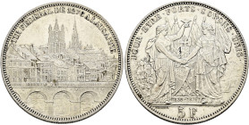 Schweiz-Eidgenossenschaft. . 
5 Franken 1876 auf das Eidgenössische Schützenfest in LAUSANNE. DT 56, HMZ 2-1343k, Richter 1560a.
kleine Kratzer, vor...