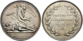 Schweiz-Luzern. . 
Silbermedaille 1853 von Freneb, auf das Schützenfest der Eidgenossen. Richter 864a. 41 mm, 35,54 g
feine Patina, vorzüglich