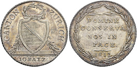 Schweiz-Zürich, Stadt und Kanton. . 
10 Batzen 1812. Stempel von P. Bruckmann. DT 20, HMZ 2-1174.
feine Patina, vorzüglich-Stempelglanz

Aus Aukti...