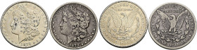 USA. . 
Lot (2 Stücke): Morgan Dollar 1878 -Carson City-. KM 110.
Avers leicht fleckig, Kratzer auf dem Revers, sehr schön-vorzüglich
sowie kleine ...