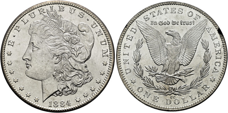 USA. . 
Morgan Dollar 1884 -Carson-City-. In der originalen Verkaufsverpackung ...