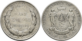 USA. . 
Gedenk-1/2 Dollar 1920. Maine Centennial. KM 146.
minimal rau, vorzüglich
