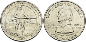 USA. . 
Gedenk-1/2 Dollar 1925. Fort Vancouver Centennial. KM 158.
selten, vorzüglich-prägefrisch