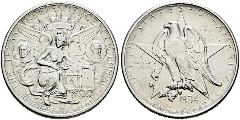 USA. . 
Gedenk-1/2 Dollar 1934. Texas Centennial. KM 167.
vorzüglich-prägefris...