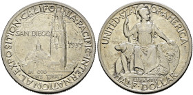 USA. . 
Gedenk-1/2 Dollar 1935 -San Francisco-. San Diego-Pacific International Exposition. KM 171.
minimal berieben, vorzüglich