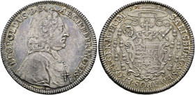 Salzburg, Erzbistum. Leopold Anton von Firmian 1727-1744. 
Taler 1728. Stempel von P.Chr. Becker. Brustbild im Ornat nach rechts / Legatenhut über se...