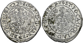 Brandenburg-Ansbach. Joachim Ernst 1603-1625. 
Kipper-24 Kreuzer 1622 -Fürth-. Münzmeister Conrad Stutz (hängende Knospe auf Vorder- und Rückseite). ...