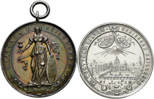 Heilbronn, Stadt. . 
Lot (2 Stücke): Tragbare Silbermedaille 1888 von Mayer und Wilhelm (unsigniert), auf das 12. Württem­bergische Landesschießen. S...