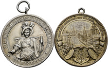 Heilbronn, Stadt. . 
Lot (2 Stücke): Silbermedaille 1899 von Mayer und Wilhelm, auf das 17. Württembergische Landesschießen. Schütze in alter Tracht ...