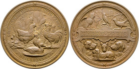 Heilbronn, Stadt. . 
Bronzene Prämienmedaille o.J. (1912) von Mayer und Wilhelm. Ehrenpreis der Süddeutschen Tierbörse (Otto Weber). Diverse Geflügel...
