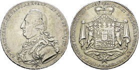 Hohenlohe-Neuenstein'sche Hauptlinie. Ludwig Friedrich Carl 1765-1805. 
Konventionstaler 1797 -Augsburg-. Stempel von Betulius und Neuss. Brustbild i...