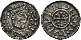 Regensburg, königliche Münzstätte. Heinrich IV. der Heilige, als König (II.) 1002-1009-1024. 
Denar 1009/24. Münzmeister OZI. E/NI/RI/C-IR/X. Gekrönt...