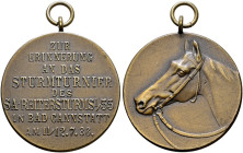 Stuttgart-(Bad) Cannstatt. . 
Tragbare Bronzemedaille 1936 von Mayer und Wilhelm (unsigniert), auf das Sturmturnier des SA-Reitersturms 1/55 in Bad C...