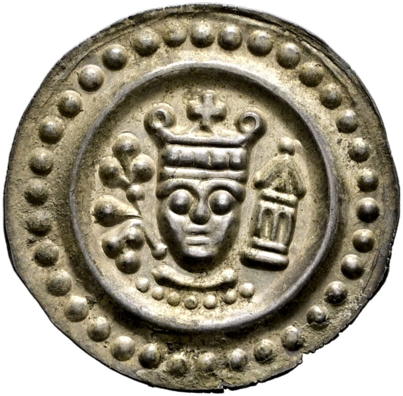 Ulm, königliche Münzstätte. Friedrich II. 1215-1250. 
Brakteat 1220-1250. Ein z...