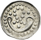 Württemberg. Graf Ludwig I. 1419-1450. 
Einseitiger Pfennig o.J. (nach dem Riedlinger Vertrag von 1423). Jagdhorn mit Band aus gedrückten Perlen im P...