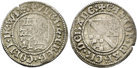Württemberg. Graf Eberhard V. im Bart 1457/59-1496. 
Schilling o.J. (1479/80) -Tübingen-. Stempel von Hans Wydenbein. Gemeinschaftsprägung mit Ulrich...