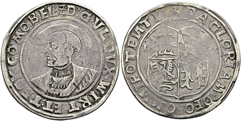 Württemberg. Herzog Ulrich 1498-1550. 
Taler 1537. Brustbild des Herzogs mit gr...