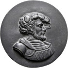 Württemberg. Herzog Ulrich 1498-1550. 
Einseitige, geschwärzte Eisengussplakette o.J. Hergestellt um 1900 vom Hüttenwerk Wasseralfingen. Brustbild im...
