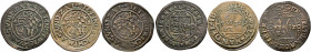 Württemberg. Christoph 1550-1568. 
Lot (3 Stücke): Cu-Rechenpfennige 1561. Rechentafel / Quadriertes Wappen, darüber die Jahreszahl. Leichte Stempelv...
