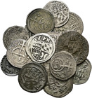 Württemberg. Ludwig 1568-1593. 
Lot (15 Stücke): Gröschlein 1593 mit der Wertzahl 37 1/2, Gröschlein mit der Wertzahl 84 (= 1/84 Taler) 1568, 1569, 1...