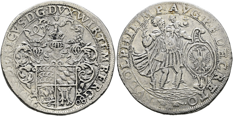 Württemberg. Friedrich I. 1593-1608. 
Ausbeutetaler 1608 der Grube St. Christop...