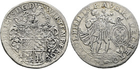 Württemberg. Friedrich I. 1593-1608. 
Ausbeutetaler 1608 der Grube St. Christophstal. Stempel von Carl Seckler d.J. Ähnlich wie vorher. KR 230a, Ebne...