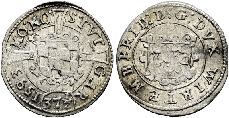 Württemberg. Friedrich I. 1593-1608. 
Gröschlein mit der Wertzahl 37 1/2 1593. ...