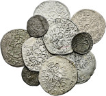 Württemberg. Friedrich I. 1593-1608. 
Lot (10 Stücke): Groschen 1594, Groschen 1595 (2x, 1 Ex. mit unleserlicher Jahreszahl), Groschen 1596 (4x), ein...