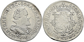 Württemberg. Johann Friedrich 1608-1628. 
Taler 1613 -Stuttgart-. Brustbild Typ 1. KR 302.1, Ebner 53, Dav. 7837.
sehr selten, leichte Randfehler un...