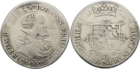 Württemberg. Johann Friedrich 1608-1628. 
Taler 1621 -Stuttgart-. Brustbild Typ 2. KR 306.1, Ebner 106, Dav. 7842.
selten, Rand sowie auf dem Revers...