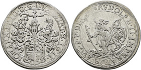Württemberg. Johann Friedrich 1608-1628. 
1/2 Ausbeutetaler 1611 -Christophstal-. Stempel von Francois Guichart. Das dreifach behelmte, quad­rierte W...