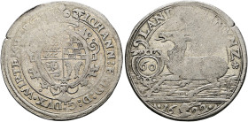 Württemberg. Johann Friedrich 1608-1628. 
Kipper-Hirschgulden zu 60 Kreuzer 1622 -Stuttgart-Berg-. KR 382.3b, Ebner -.
Prägeschwächen, gutes sehr sc...
