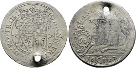 Württemberg. Johann Friedrich 1608-1628. 
Kipper-Hirschgulden zu 60 Kreuzer 1622 -Christophstal-. Das Münzstättenzeichen (C.T) in einer Einfassung. K...