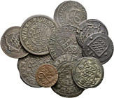 Württemberg. Johann Friedrich 1608-1628. 
Lot (10 Stücke): Kipper-Doppelschilling o.J., 1622 (Varianten mit Jahreszahl am Ende der Revers­umschrift s...