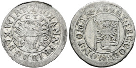 Württemberg. Johann Friedrich 1608-1628. 
2 Kreuzer 1623 -Christophstal-. KR 475.1, Ebner 269.
selten, sehr schön